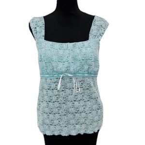 Fashion Bug Y2K Coquette Lace Babydoll Tank Top | Size L